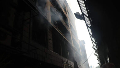 من حريق مول لاميرادا وسط دمشق