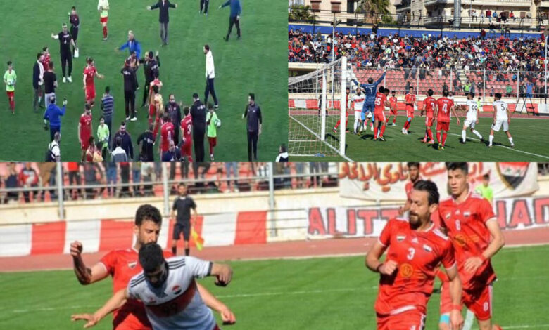 "دراما وأكشن" في مباراة من الدوري السوري لكرة القدم