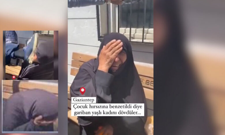 فيديو.. شاب تركي يعتدي بوحشية على مسنّة سورية