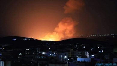 انفجارات وحرائق متواصلة نتيجة العـدوان الإسرائيلي على مصياف