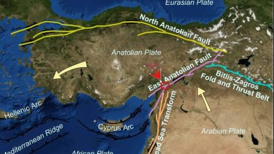 هل أدى الزلزال إلى حدوث تغيير في موقع تركيا ؟