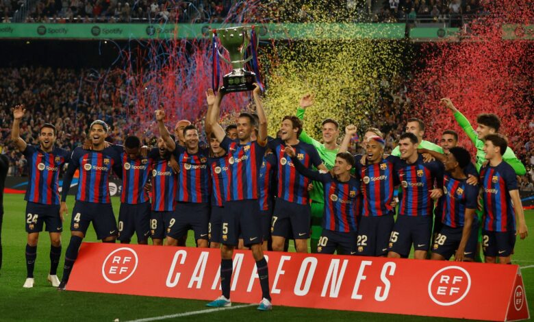 برشلونة بطلاً للدوري الإسباني للمرة الـ 27 في تاريخه