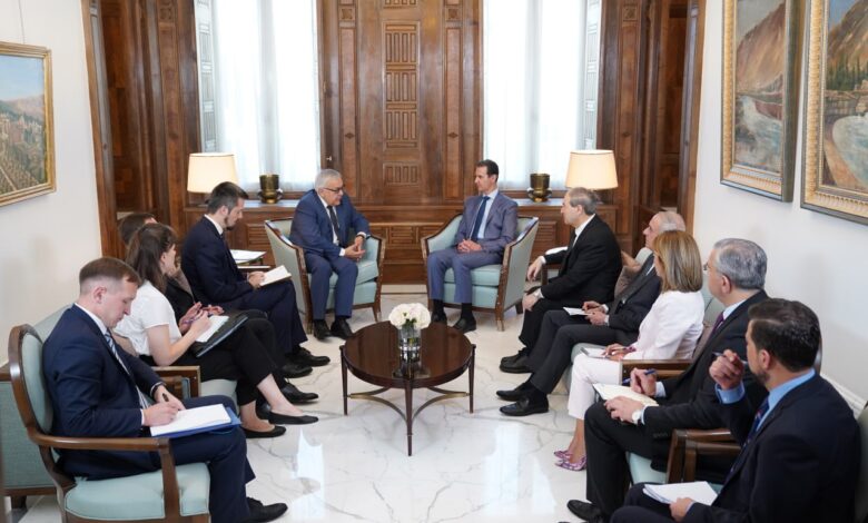 مسؤول روسي بارز يلتقي الرئيس السوري في دمشق.. ماذا حمل معه؟