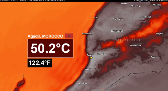 الحرارة في المغرب تتجاوز 50 درجة مئوية