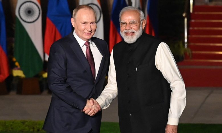 الرئيس الروسي والرئيس الهندي
