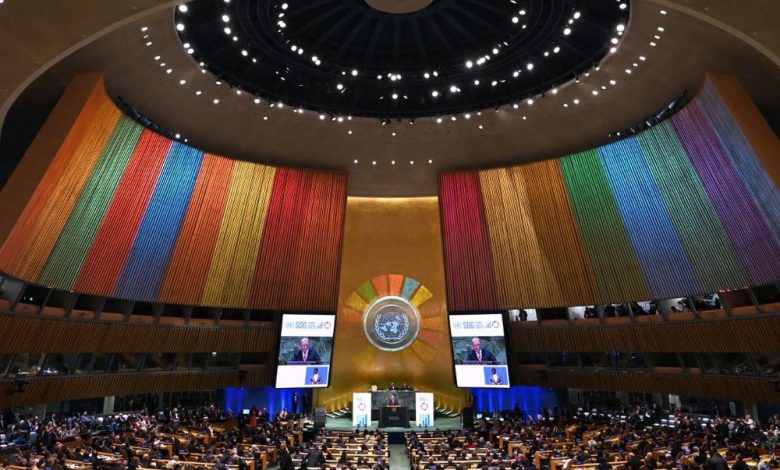 ألوان في مبنى الأمم المتحدة تزعج أردوغان !