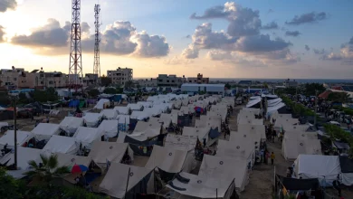 مخيم للنازحين جنوب غزة