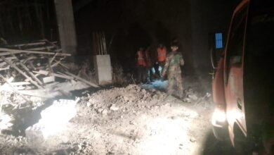 انهيار جزئي بسقف بناء بعد مضي ساعة على أعمال صبه في اللاذقية
