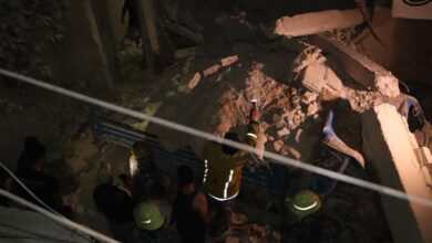 انهيار بناء مؤلف من ستة طوابق في حي التضامن بدمشق