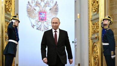 بوتين خلال مراسم تنصيبه رئيساً: روسيا لا ترفض الحوار مع الدول الغربية والخيار لهم